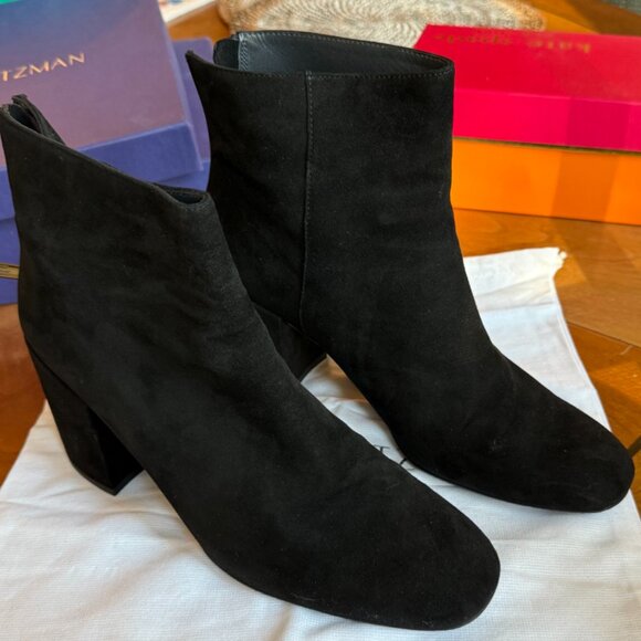 Stuart Weitzman Bacari Suede Chunky Heel Boots - Picture 5 of 12
